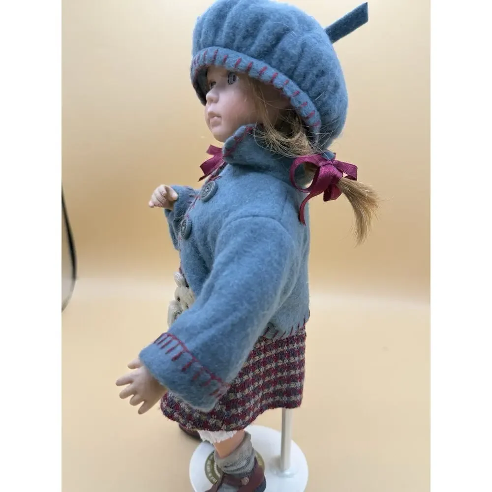 Boyds Bears & Friends Doll Blue Coat Hat Teddy Pocket 12” Collectible Doll
